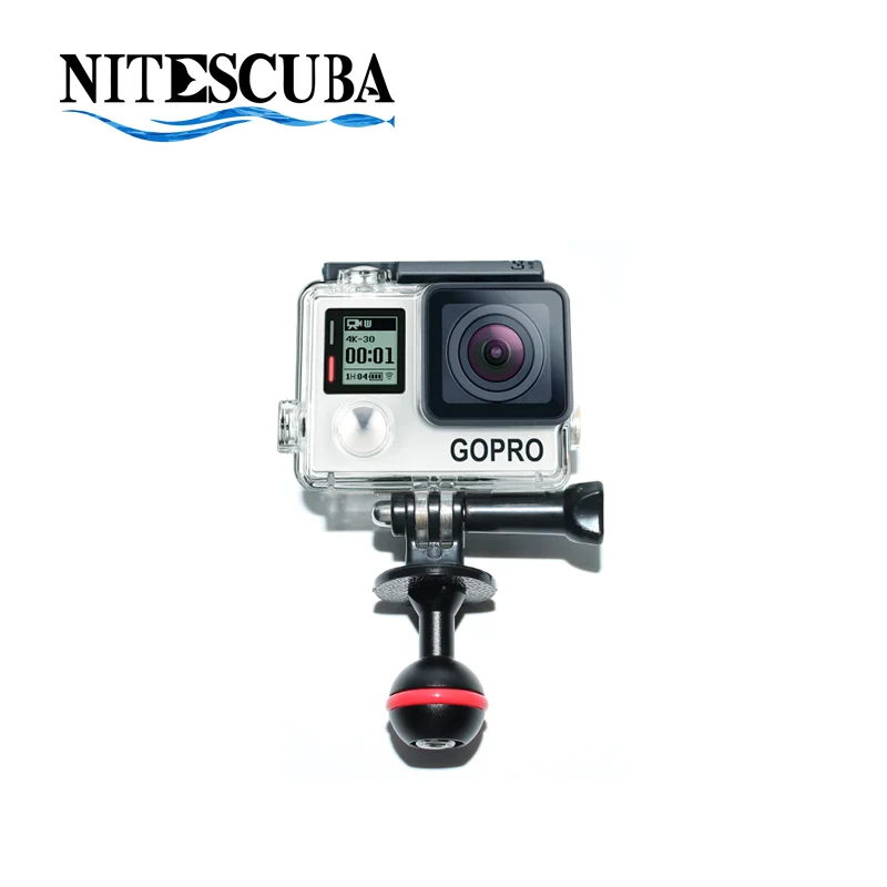 

NiteScuba Diving Hotshoe ball adapter mount for Go Pro Camera housing case tg5 rx100 underwater photography accessories