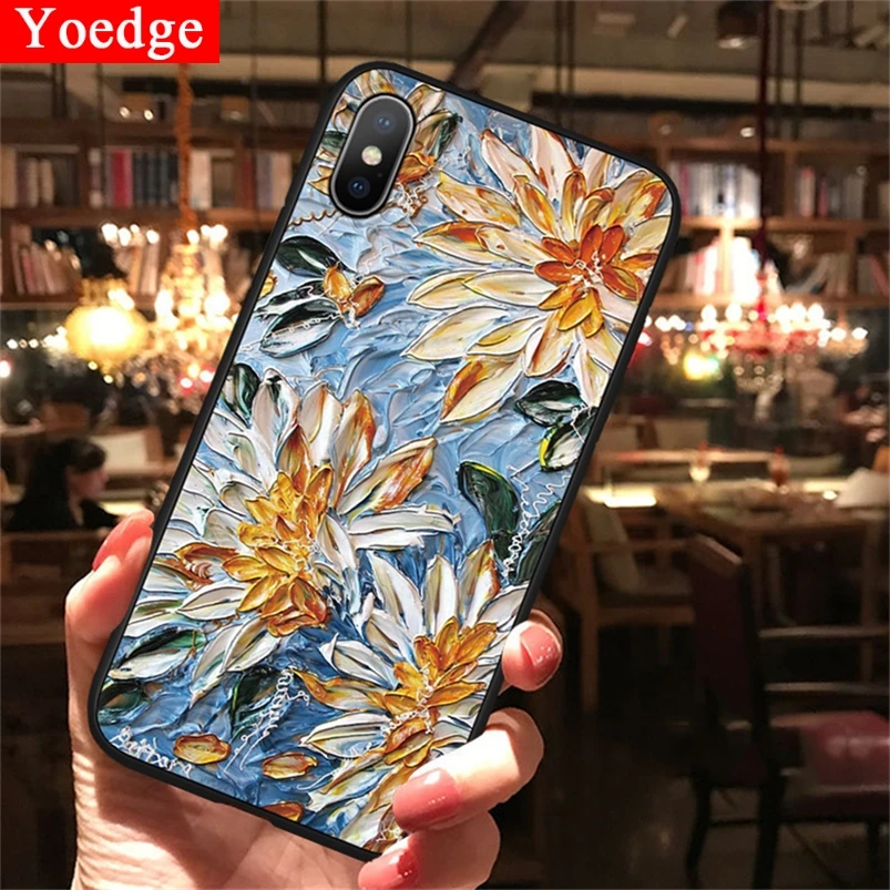 3D цветок рельеф для Samsung Galaxy S10 S10e S8 S9 плюс M10 M20 A50 J3 J4 J5 J6 J7 J8 A3 A5 A8 A9 2017 2018 чехол из