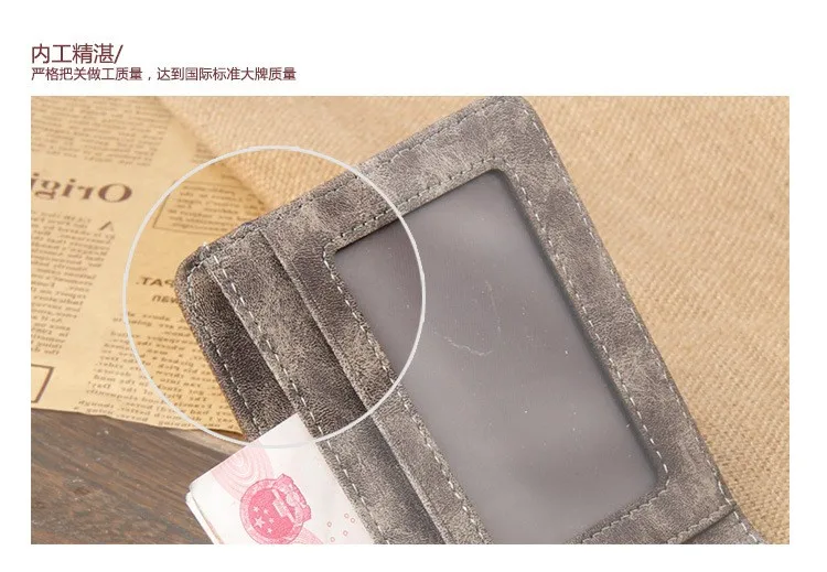 Canvas Denim Men Short Standard Wallet Fashion Male Casual Student Jean Fabric Money Purse With Card Holder Wallets 2 Fold (25)