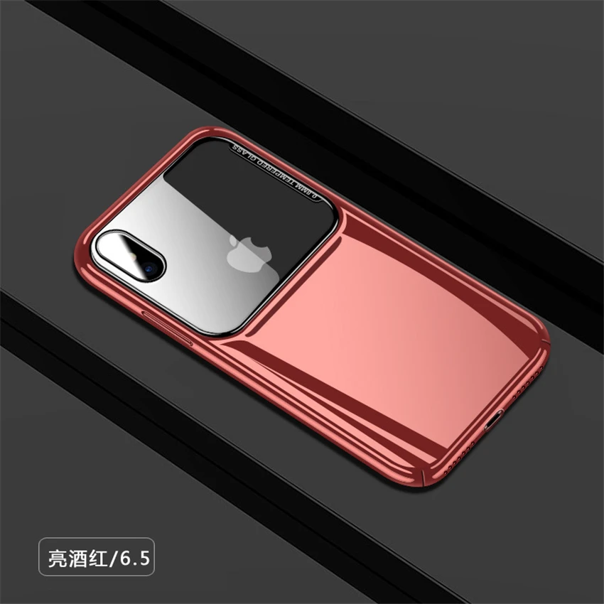 Зеркальный стеклянный чехол для телефона iPhone 7 8 Plus X прозрачный бизнес 9 H стекло жесткая задняя панель из поликарбоната для iPhone XR Xmax пара чехол
