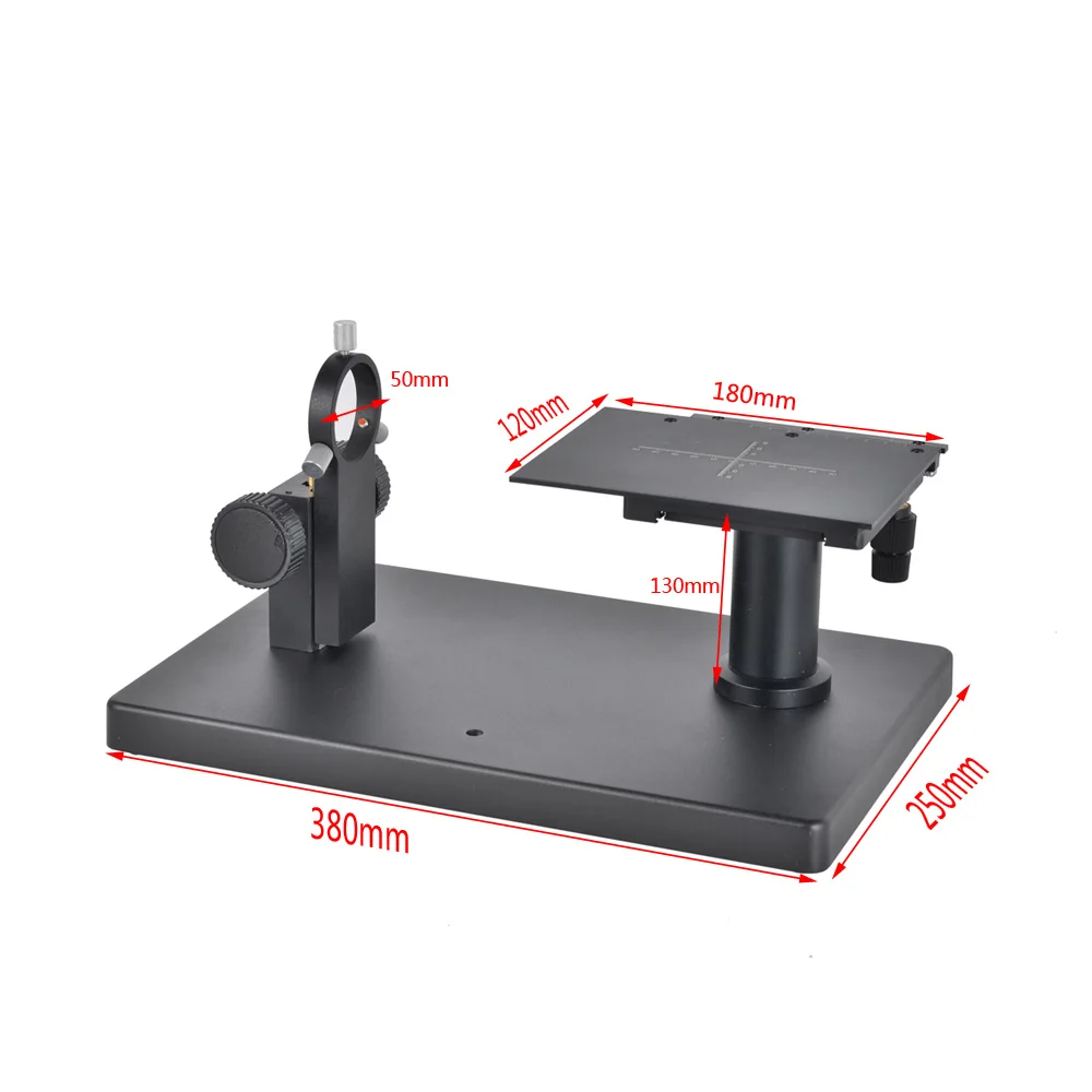 

Boom Large Horizontal Stereo Table Stand Heavy Duty Bracket with 50mm Ring For Industrial Lab Microscope