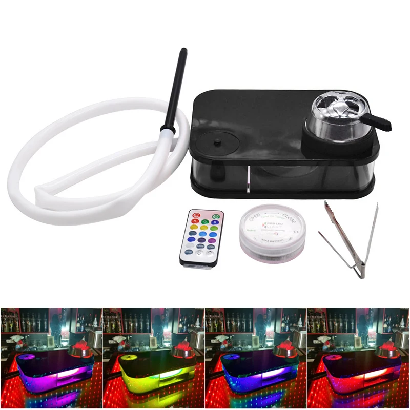 

1PC Modern Acrylic Hookah Set Shisha Smoking Water Pipe with LED Light Factory Wholesale Drop Shipping