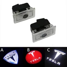 Приветственная лампа, автомобильная светодиодная сигнальная лампа для двери автомобиля, лужа, светильник s, светильник для проектора, призрачный теневой светильник s для Tesla, модель S X(2 шт