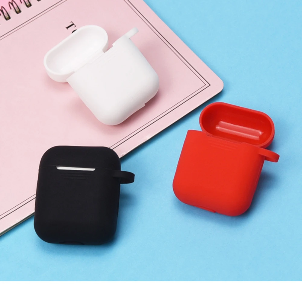 Чехол для наушников Apple AirPods 1 2 Sot силиконовый беспроводной Bluetooth защитный чехол