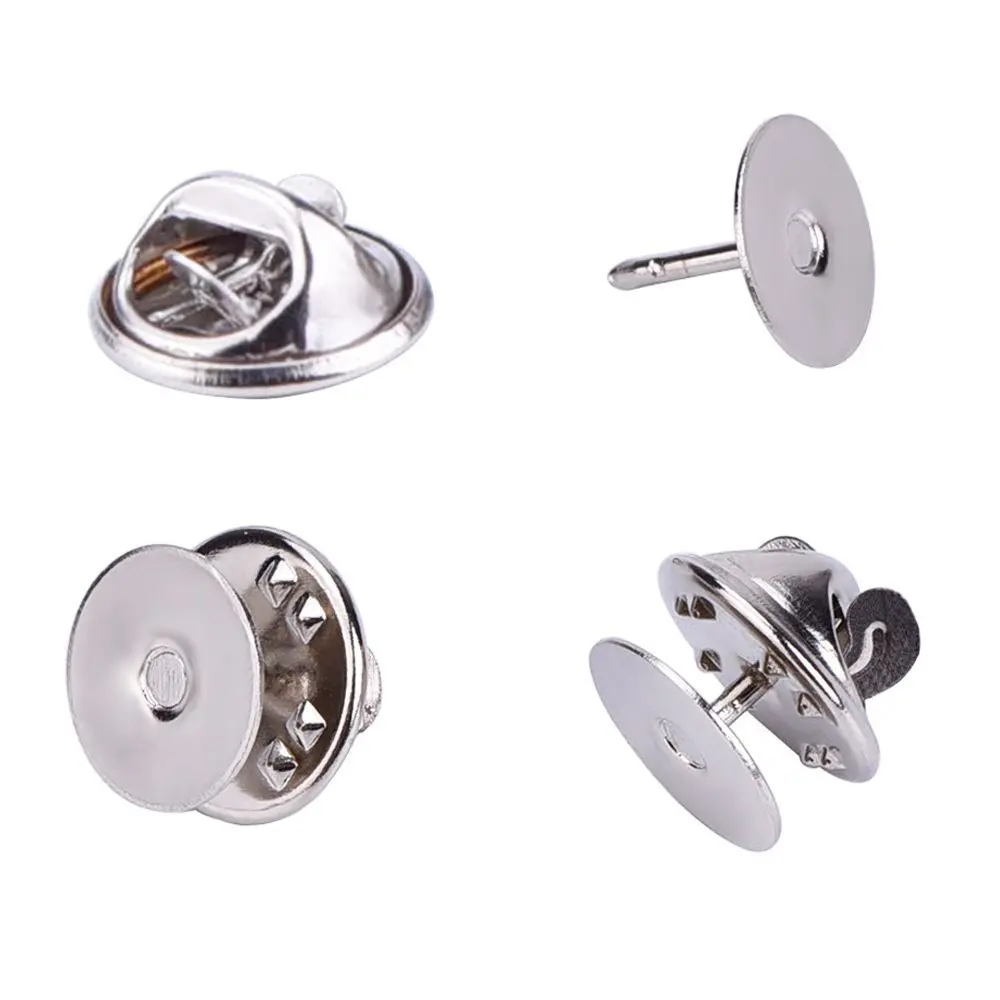 100 Pairs DIY jewelry making Tie Tacks Blank Pins with Clutch Back Gold