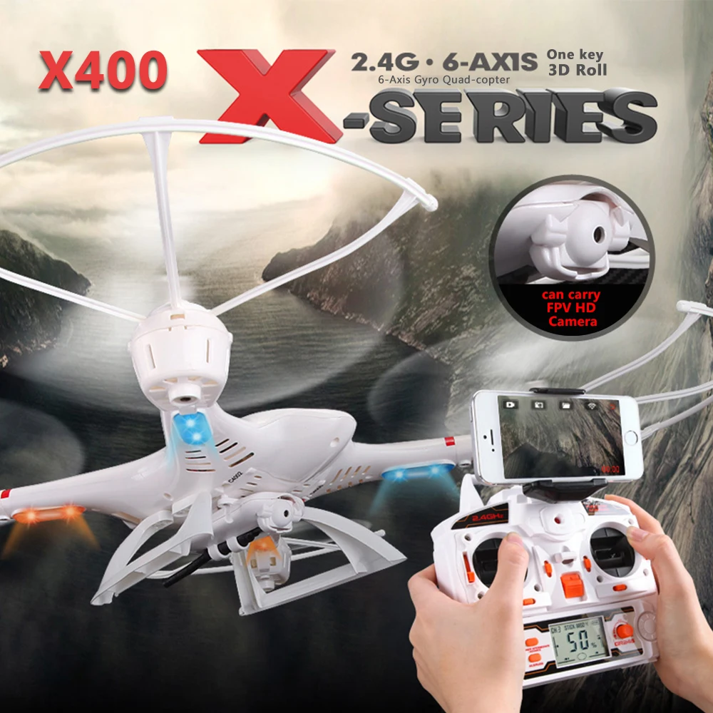 MJX X400 RC Drone 2.4G 4CH 6 Axis Remote Control RTF RC Helicopter Quadcopter With C4005 HD