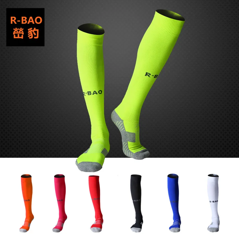 

RB6603 R-BAO New Style Adult Terry Sole Soccer Socks High-quality Protect Ankle and Calf Football Socks 3pairs=1Lot