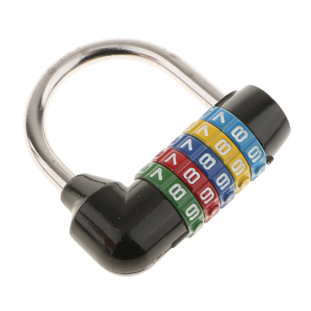 Zinc Alloy 5 Dial Digit Combination Padlock Travel Number Code Password Lock