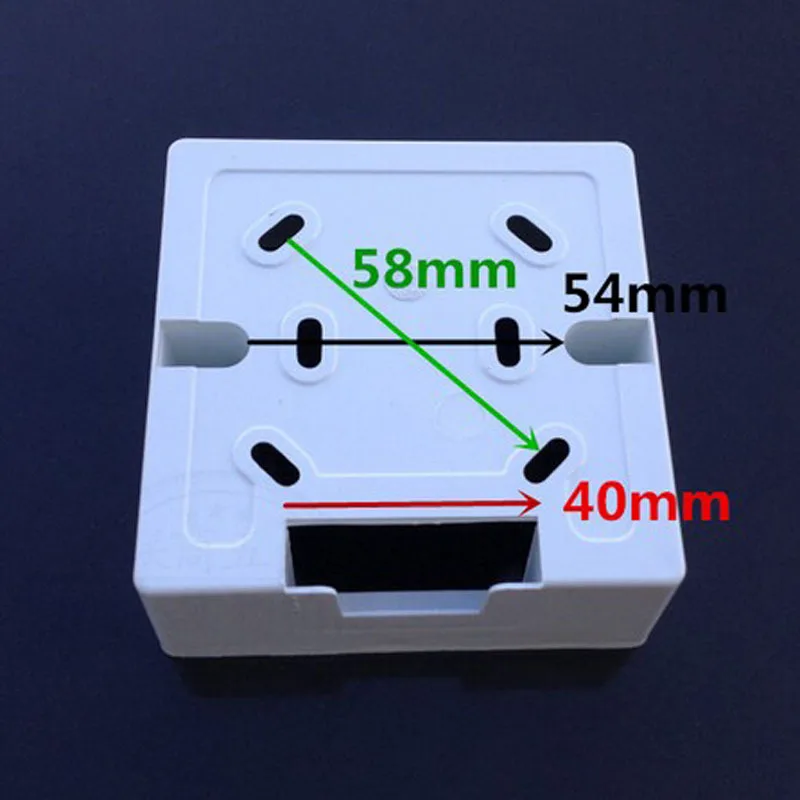 10 шт. настенный переключатель розетка Монтажная проводка нижняя коробка поверхность 86 Тип Распределительная коробка 86 мм* 86 мм* 35 мм