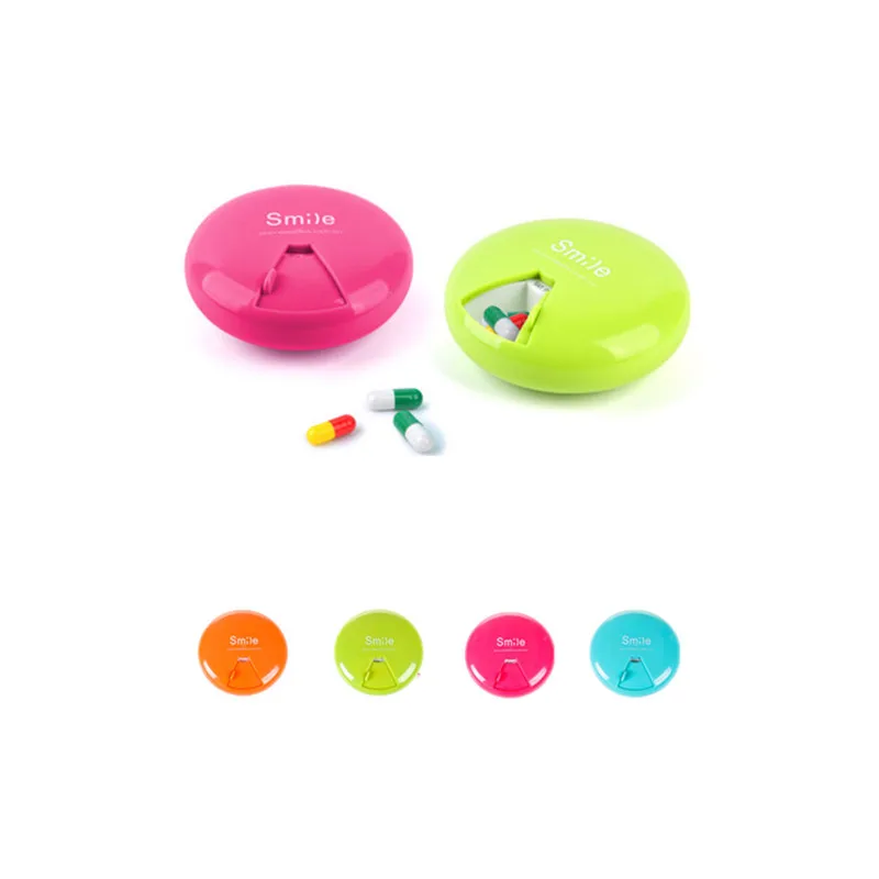

7 Grids Portable Mini Pill Box One Week Medicinel Case Smile Pattern Secret Stash Pills Drugs Container