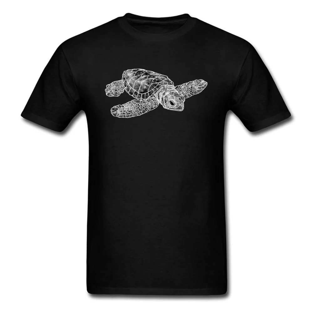Watercolor Sea Turtle - Black And White_black