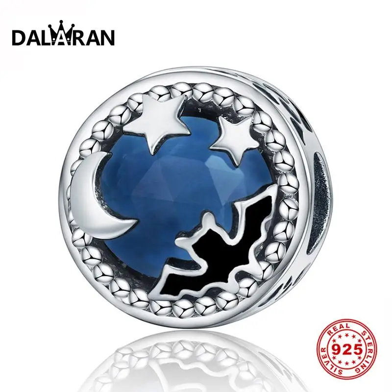 

DALARAN Genuine 925 Sterling Silver DIY Beads Night Sky Charms For Trendy Jewelry Making Fit Women Charm Bracelets Necklace Gift