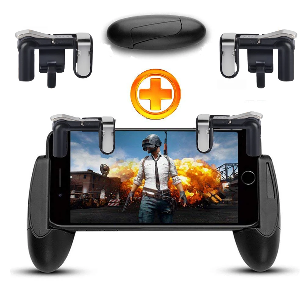 

Mobile phone Game Fire Button Controller and joystick Survival Game grip R1L1 Triggers for Knives Out/PUBG/Rules
