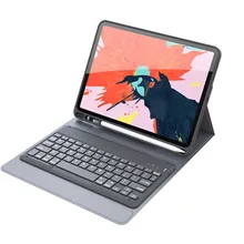 Keybooard Крышка для ipad pro 11 ДМ, bluetooth-клавиатура чехол с подставка для ручки интегрированный кожаный чехол для ipad pro 11 чехол