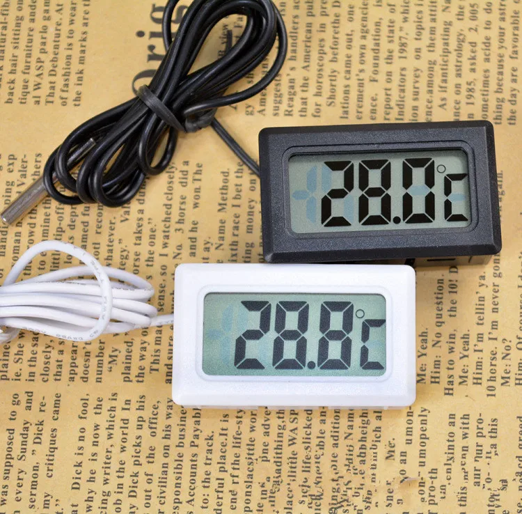 

1 PCS LCD Digital Thermometer Probe Fridge Freezer Thermometer Thermograph for Refrigerator -50~ 110 Degree With Retail Box