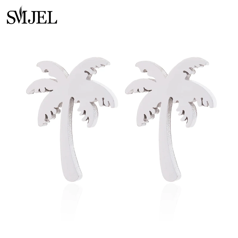 SMJEL Fashion Women Coconut Palm Tree Earrings Summer Holiday Hawaii Earring Boho Jewelry Gift Girls Beach Earings aretes