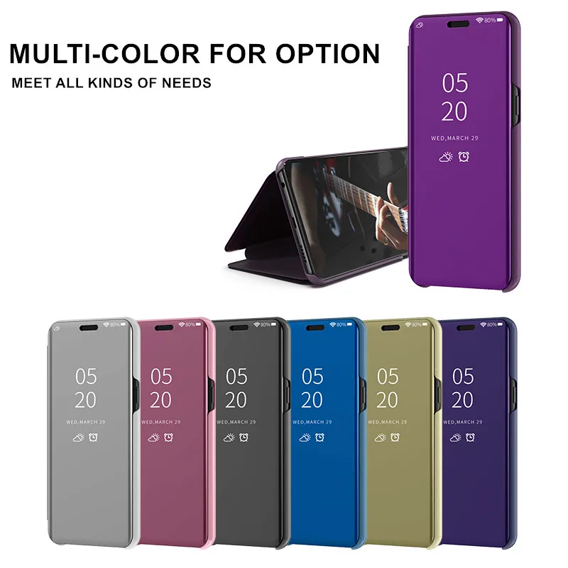 Умный зеркальный Прозрачный чехол для Samsung A3 A5 A7 2017 A6 A8 Plus 2018 A9 Star Lite A6S M10 M20 кожаный