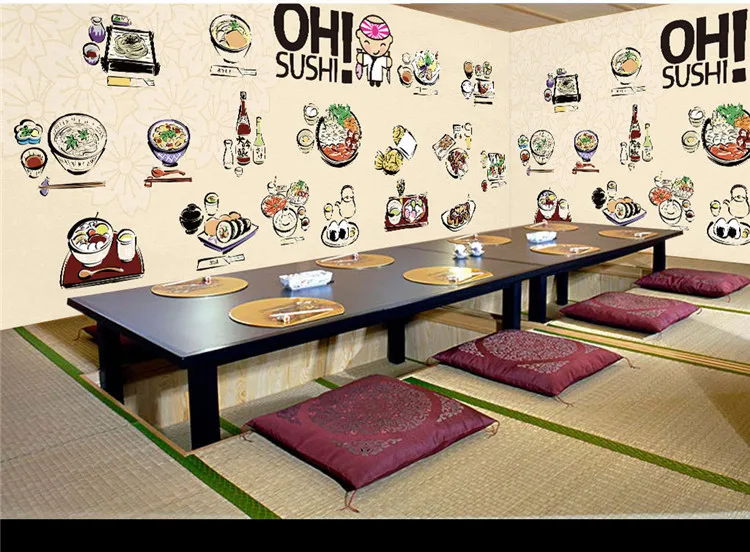 Японский Обычай 3D обои для стен Ресторан Суши Ресторан отеля Большая фреска фон Breeze для гостиной