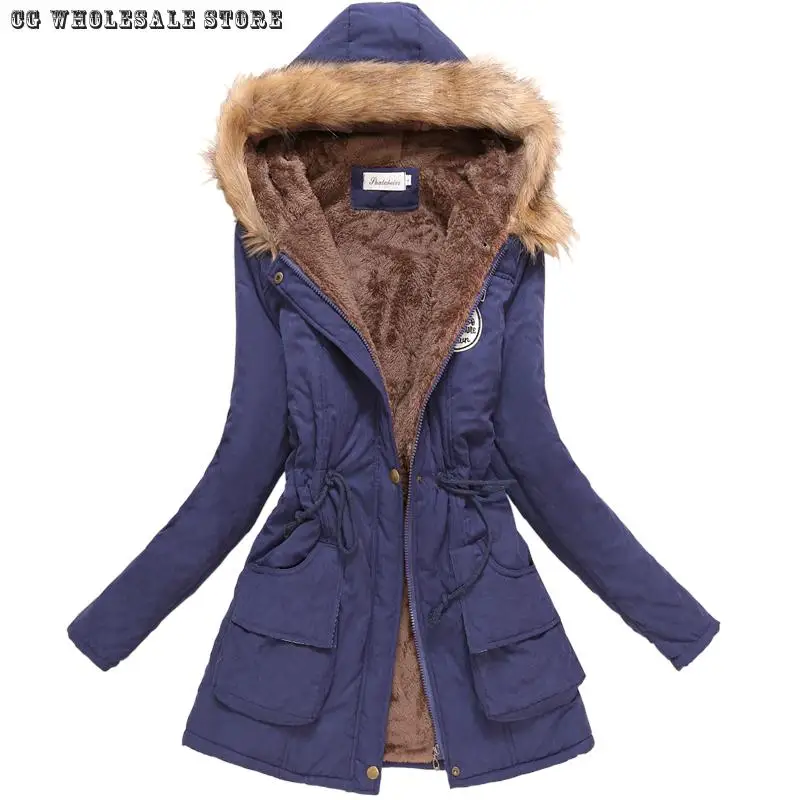 ФОТО Fur Hooded Jacket For Womens Casacos Trendy Casual Women Winter Coat Parkas Down Jackets  De Pele Feminino Mujer