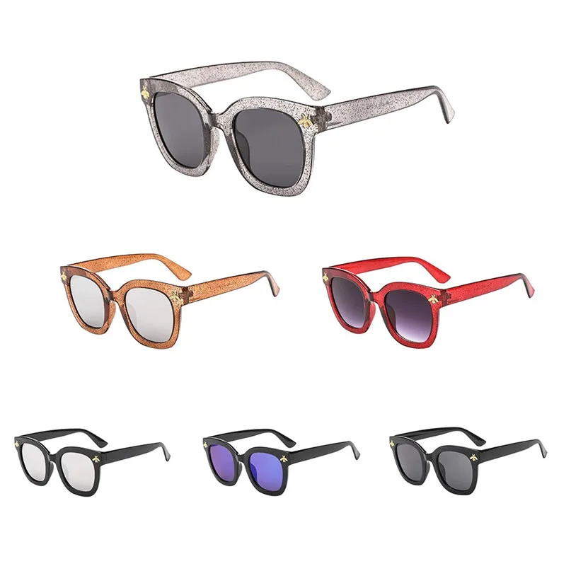 2018 Women Man Vintage Bees Sunglasses Retro Big Frame Eyewear Cycling Glasses Sunglasses Women Sports Glasses #2M30 (15)