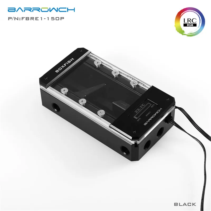 Barrowch Boxfish серия акриловый квадратный резервуар+ цифровой OLED Дисплей термометр LRC2.0 5V 3PIN синхронизации 150/200/250 мм