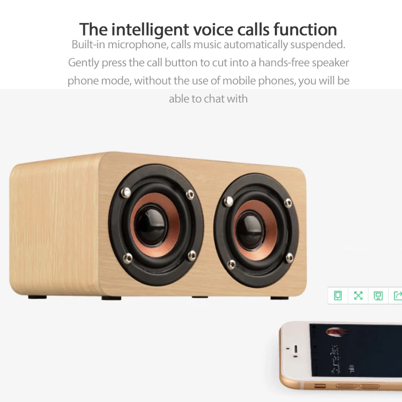 Ретро деревянный беспроводной Bluetooth 4 2 динамик HIFI двойной громкоговоритель 3D