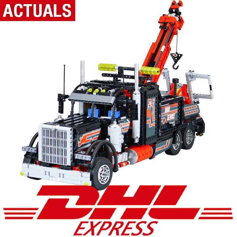 

20020 Technic Mechanical Ultimate Series The Legoing 8285 American Style Heavy Container Trucks Set Building Blcoks Bricks Toys