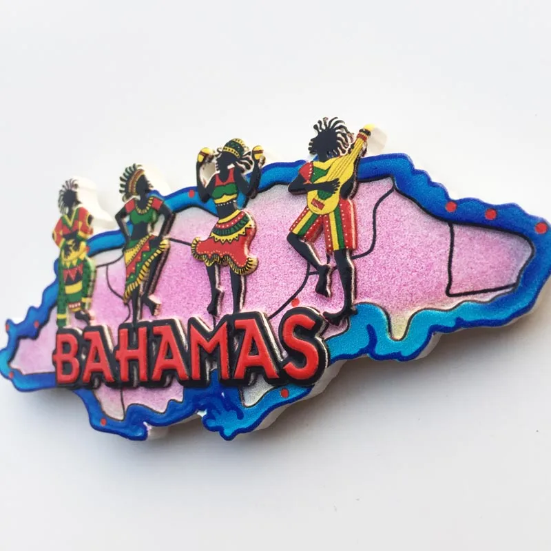 Багамские Острова креативный этнический танец туристический сувенир магнитная наклейка магнит на холодильник