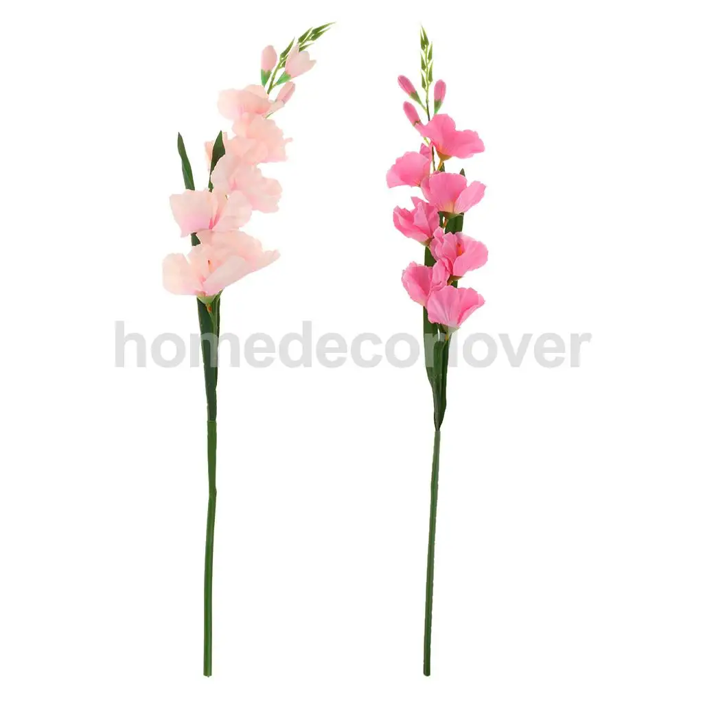 2PCS Artificial Silk Flowers Gladiolus Flower Arrangement Wedding Home