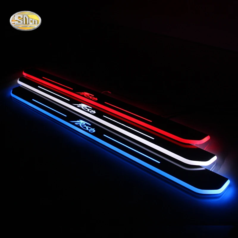 SNCN светодиодный порог для Ford Fiesta 2013 2014 2015 2016 светодиодная подвижная дверь