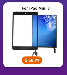Mini3 сенсорный экран дигитайзер для iPad Mini 3 A1599 A1600 A1601 TP IC с кнопкой домой и клейким передним стеклом Замена