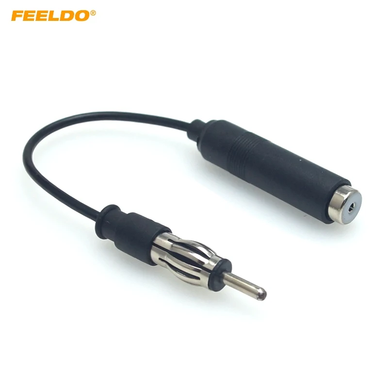 

FEELDO Auto Car Stereo Audio Radio ISO TO DIN Male Aerial AM/FM Antenna Extension Cable Plug Adapter #HQ6011