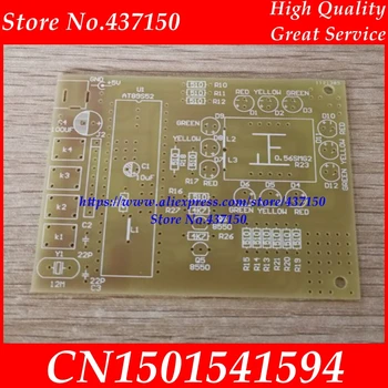

51 single-chip traffic light design signal lamp / traffic light kit learning kit PCB empty board, DIY