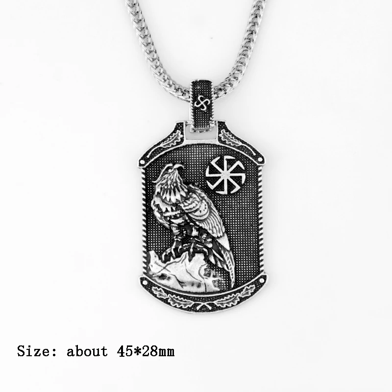 1 шт. Северное ожерелье с кулоном викинга Орел дизайн со славянским символом Амулет ожерелье для мужчин ювелирные изделия ручной работы подарок CT686
