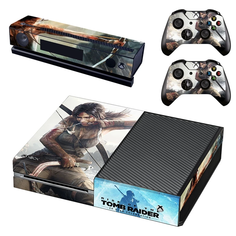 Homereally ПВХ кожи Стикеры классический Tomb Raider заказ Наклейка Обложка для Xbox One консоли и 2 контроллера Скины для xbox один