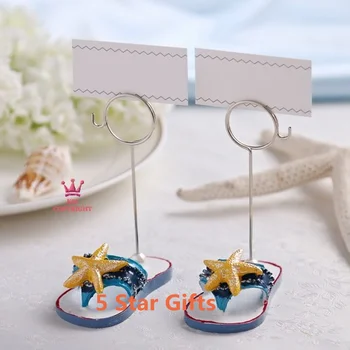 

Starfish Flip Flop Place Card Holder 10Pairs/LOT Wedding Place Card Holder/picture Frame 2PCS/Pair