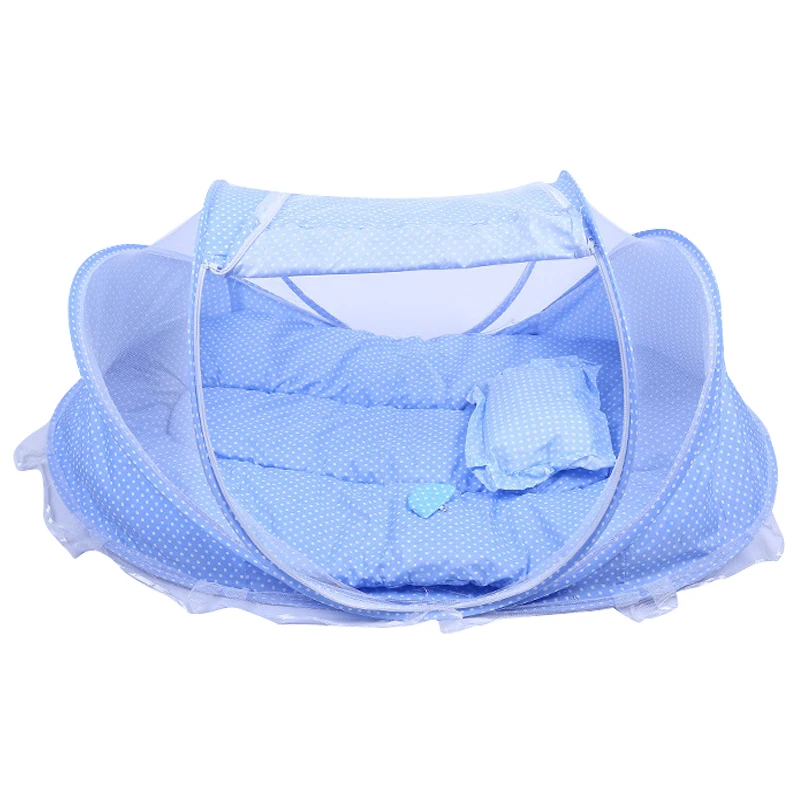 

Baby Crib Netting Baby Mosquito Net Portable Folding Type Comfortable Infant Pad with Sealed Mosquito Net Baby Bedding