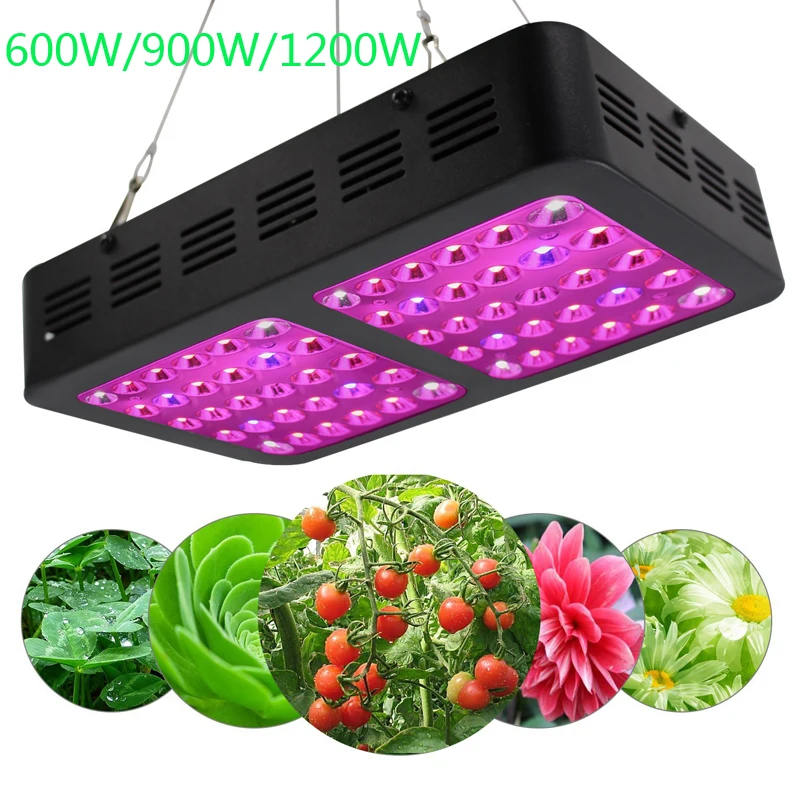 HOLLKI Горячая 600 Вт/900 Вт/1200 Вт отражатель-светодио дный LED Grow Light полный спектр Растениеводство лампа панель для теплицы комнатных растений