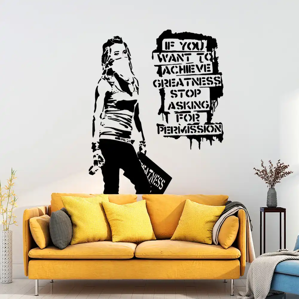 Exquisite Banksy Home Decorations Pvc Decal For Baby S Rooms Exquisite Banksy Home Decorations Pvc