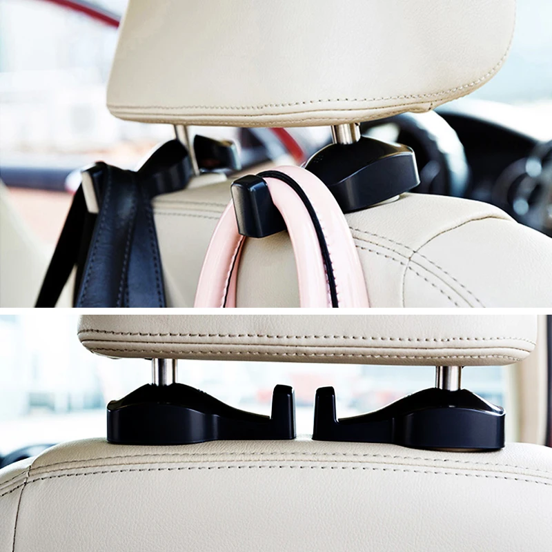 2pcs Car Headrest Hanger Hook Organizer Universal Car Back Seat Headrest Hanger Holder Hooks For