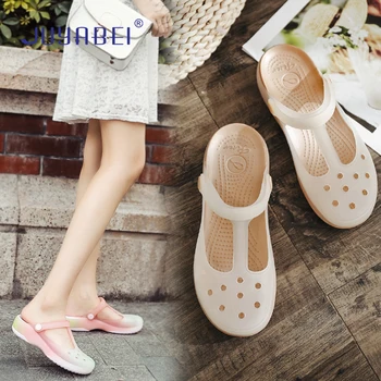 

Summer Soft and Breathable Thick-bottomed Hole Shoes Female Anti-skid Doctor Nurse Medical Shoes Hospital Laboratory Work Shoes
