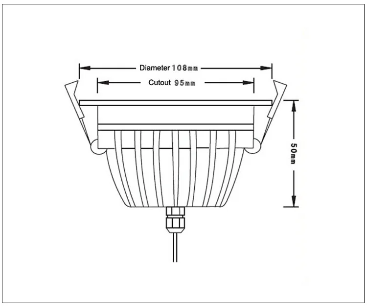 750 12W IP65 AC LED Downlight 