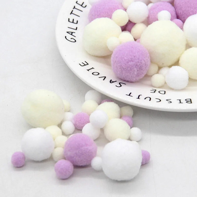Разноцветные меховые шары помпоны DIY мягкие шары помпоны Свадебные украшения/клей на ткани аксессуары от 8 мм до 30 мм 20 г