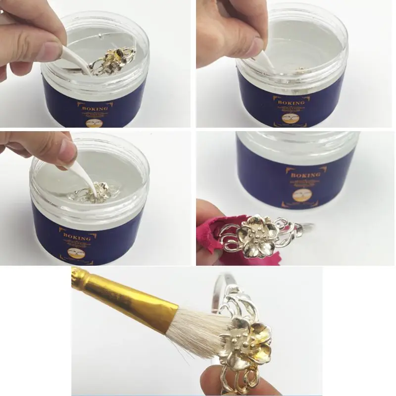 

Jewelry Cleaning Kit Polishing Cloth Liquid Anti-Tarnish Silver Polishing Paste
