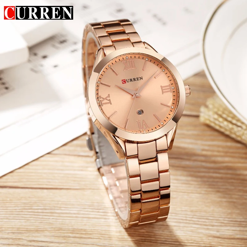 

Curren Women Watches Top Brand Luxury Stainless Steel Quartz Watch Relogio Feminino Dress Fashion Elegance Watch For Women Gifts