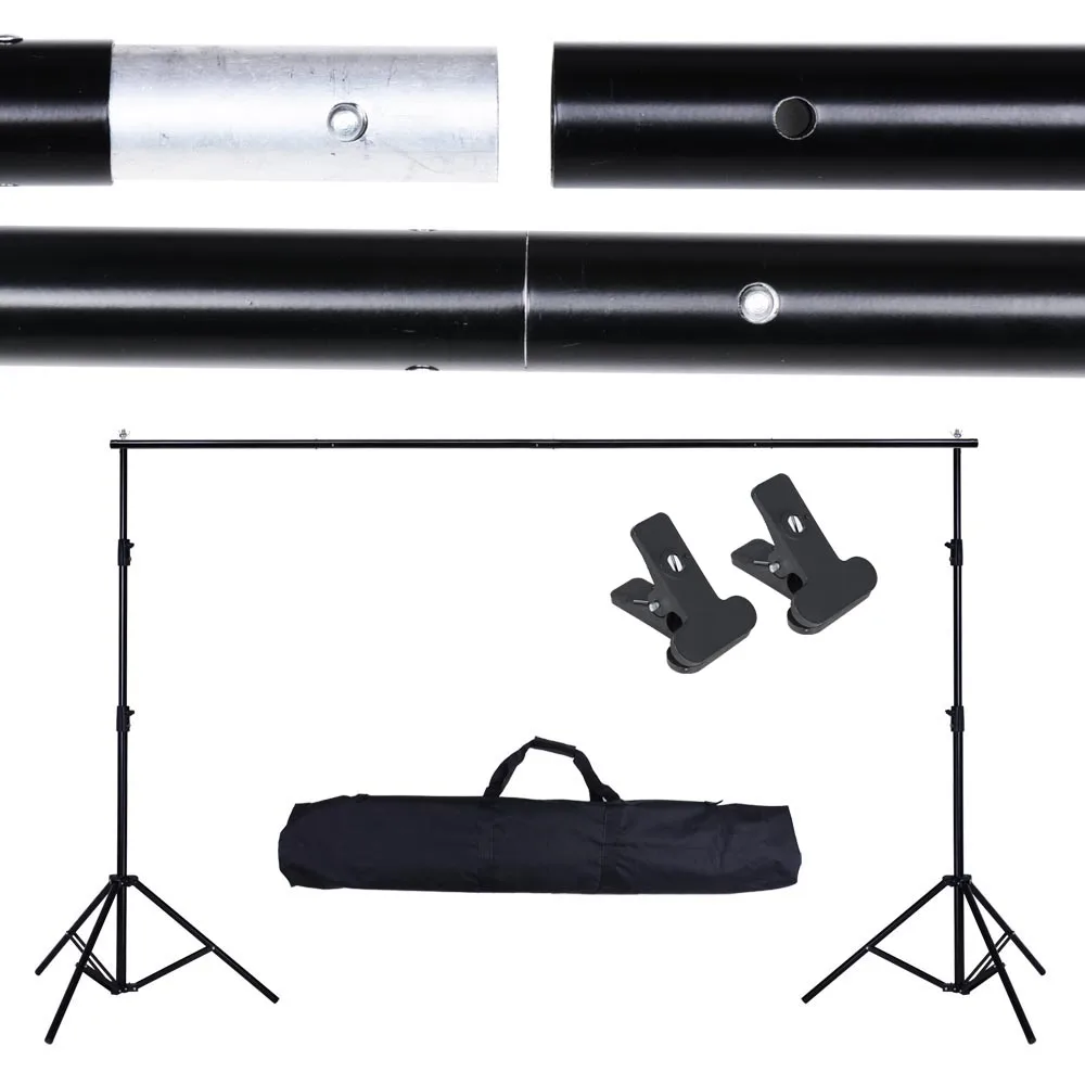 10Ft Adjustable Background Support Stand Photo Backdrop Crossbar Kit