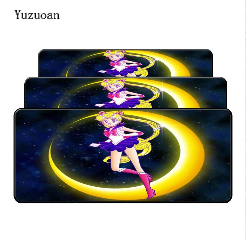 Yuzuoan Sailor Moon Anime Speed Free Shipping Large Lock Edge Gift Mousepad Computer Desk Mouse pad
