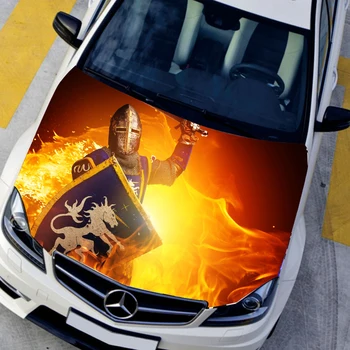 

DIY Car Creative Waterproof HD Inkjet Head Sticker Paint Protection Film Car Hood Sticker Roman Gladiator Anime Car Hood Decal