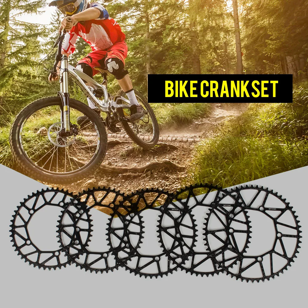 Crankset 50 T/52 T/54 T/56 T/58 T велосипед Велоспорт полые цепи Одиночная рукоятка колеса