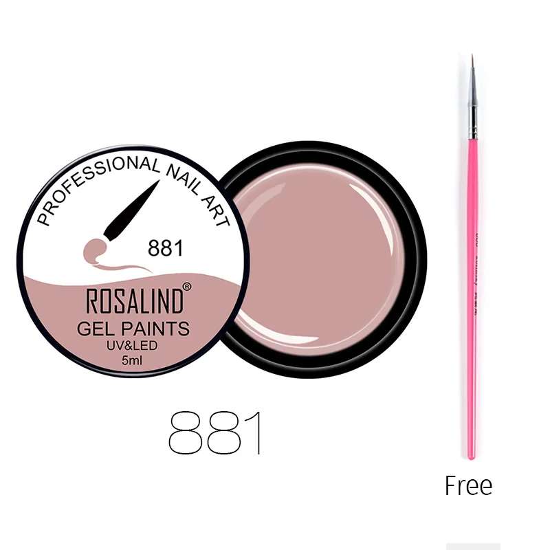ROSALIND купить 1 получить 1 подарок краска для ногтей гель Дизайн ногтей маникюр 99 цветов УФ светодиодный лак для ногтей - Цвет: 881